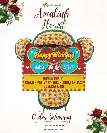 Papan Bunga Pernikahan Sepande